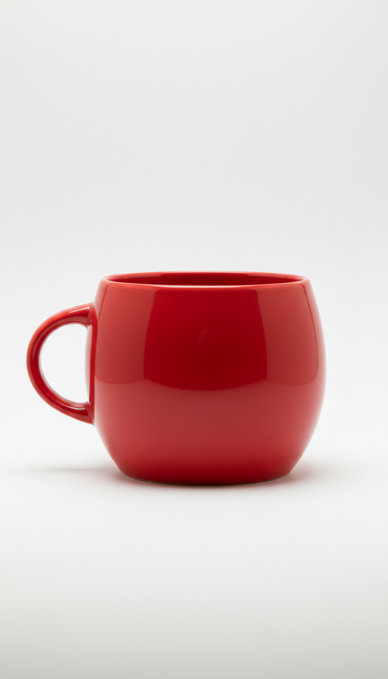 Bright Red oversized ceramic mug
