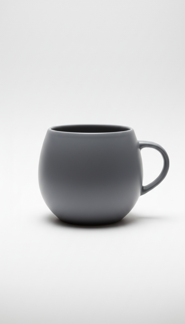 Slate Gray oversized ceramic mug