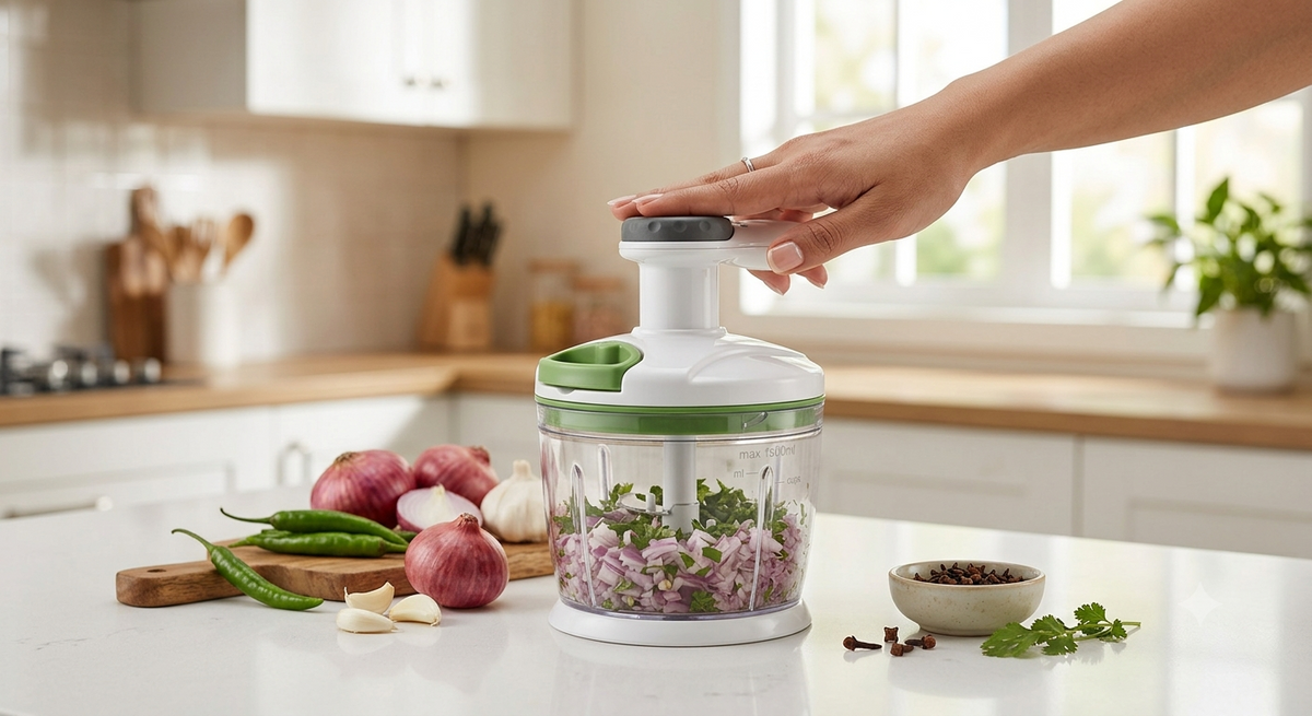 Manual Hand Push Vegetable Chopper